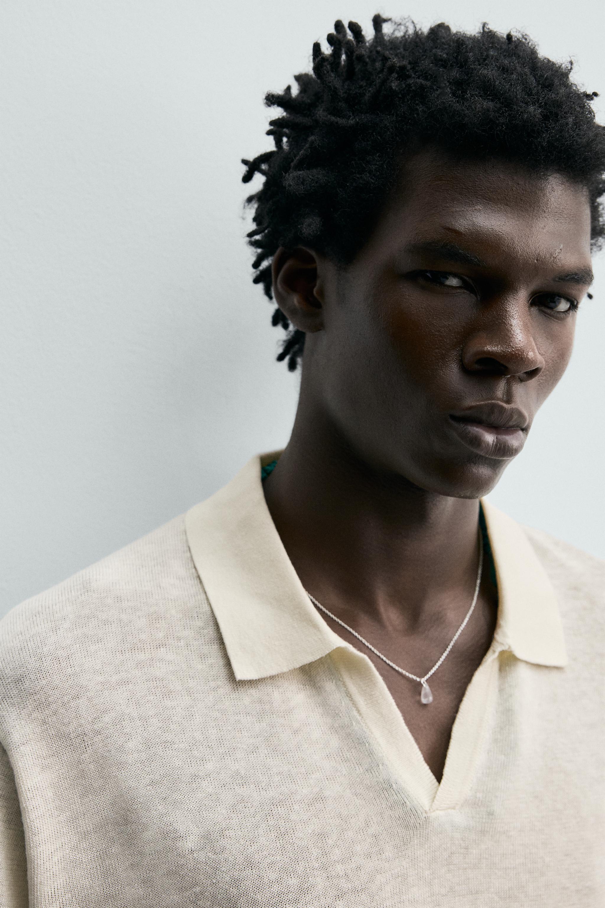 POLO EN MAILLE DE COTON ET SOIE